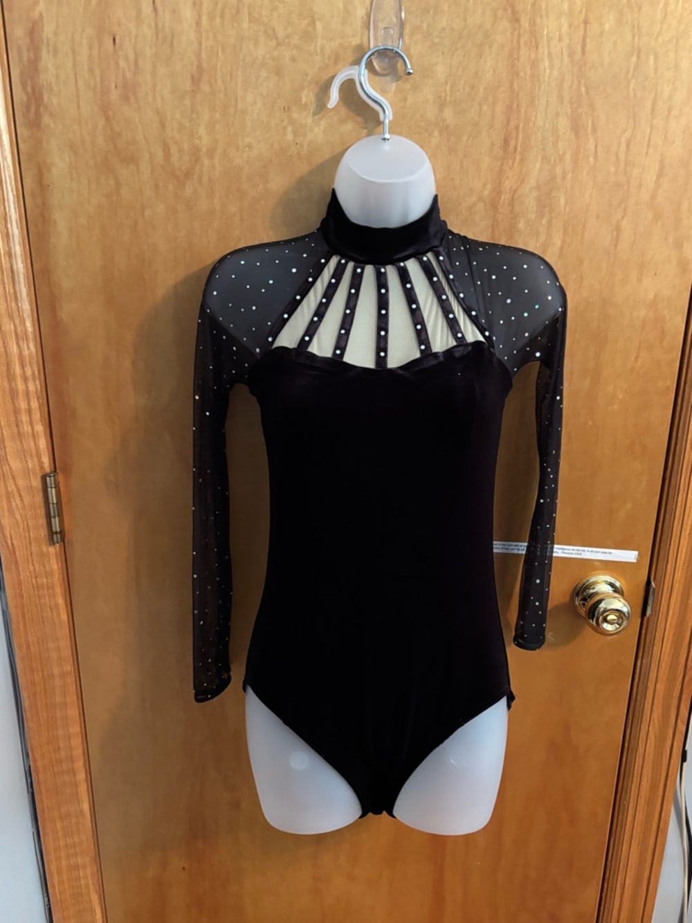 Weissman Black Sheer Sleeve Bodysuit
